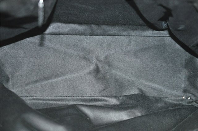 Authentic GUCCI Vintage Shoulder Tote Bag GG Canvas Leather 113017 Black 2053G