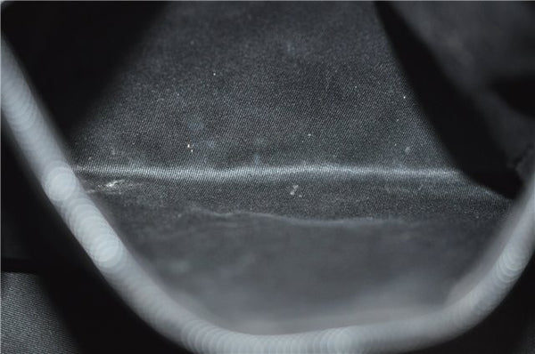 Authentic GUCCI Vintage Shoulder Tote Bag GG Canvas Leather 113017 Black 2053G