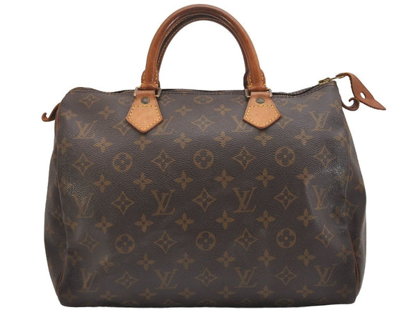 Authentic Louis Vuitton Monogram Speedy 30 Hand Boston Bag M41526 LV 2055I