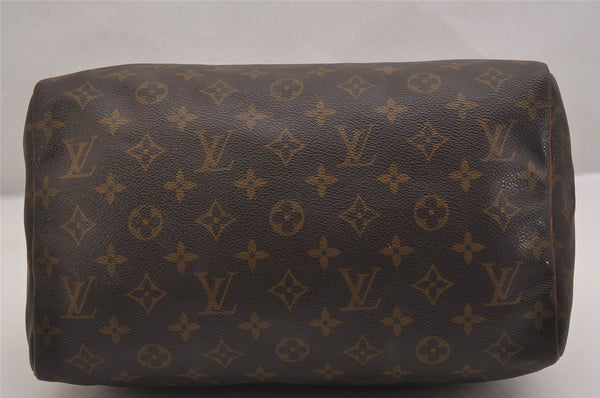 Authentic Louis Vuitton Monogram Speedy 30 Hand Boston Bag M41526 LV 2055I