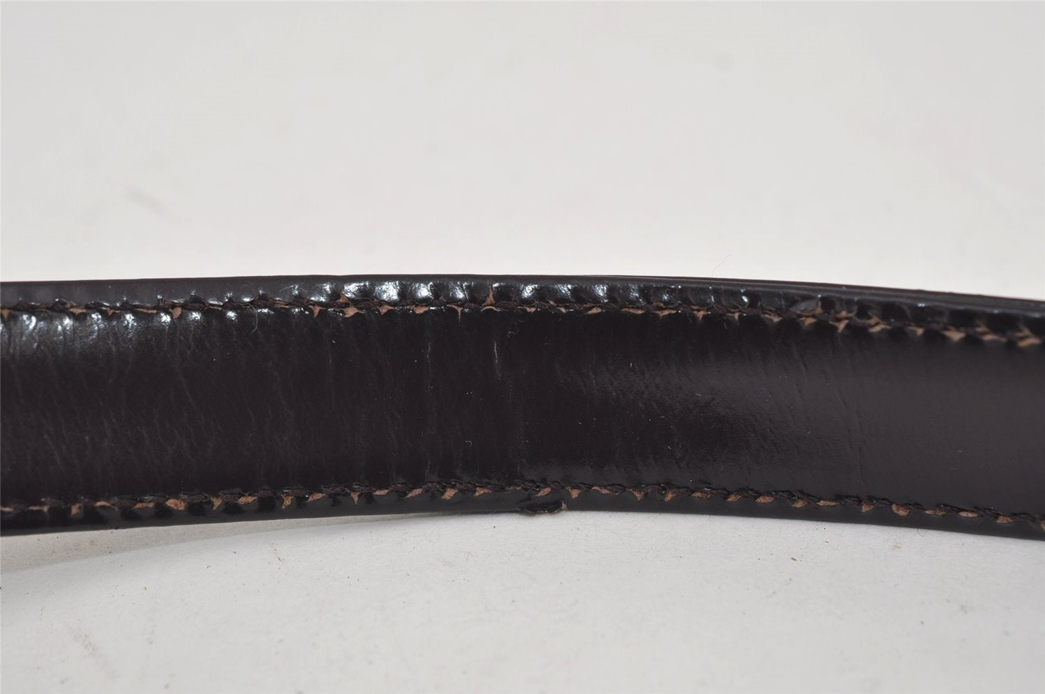 Authentic GUCCI Interlocking G Shoulder Bag Purse Enamel Dark Purple Junk 2057I