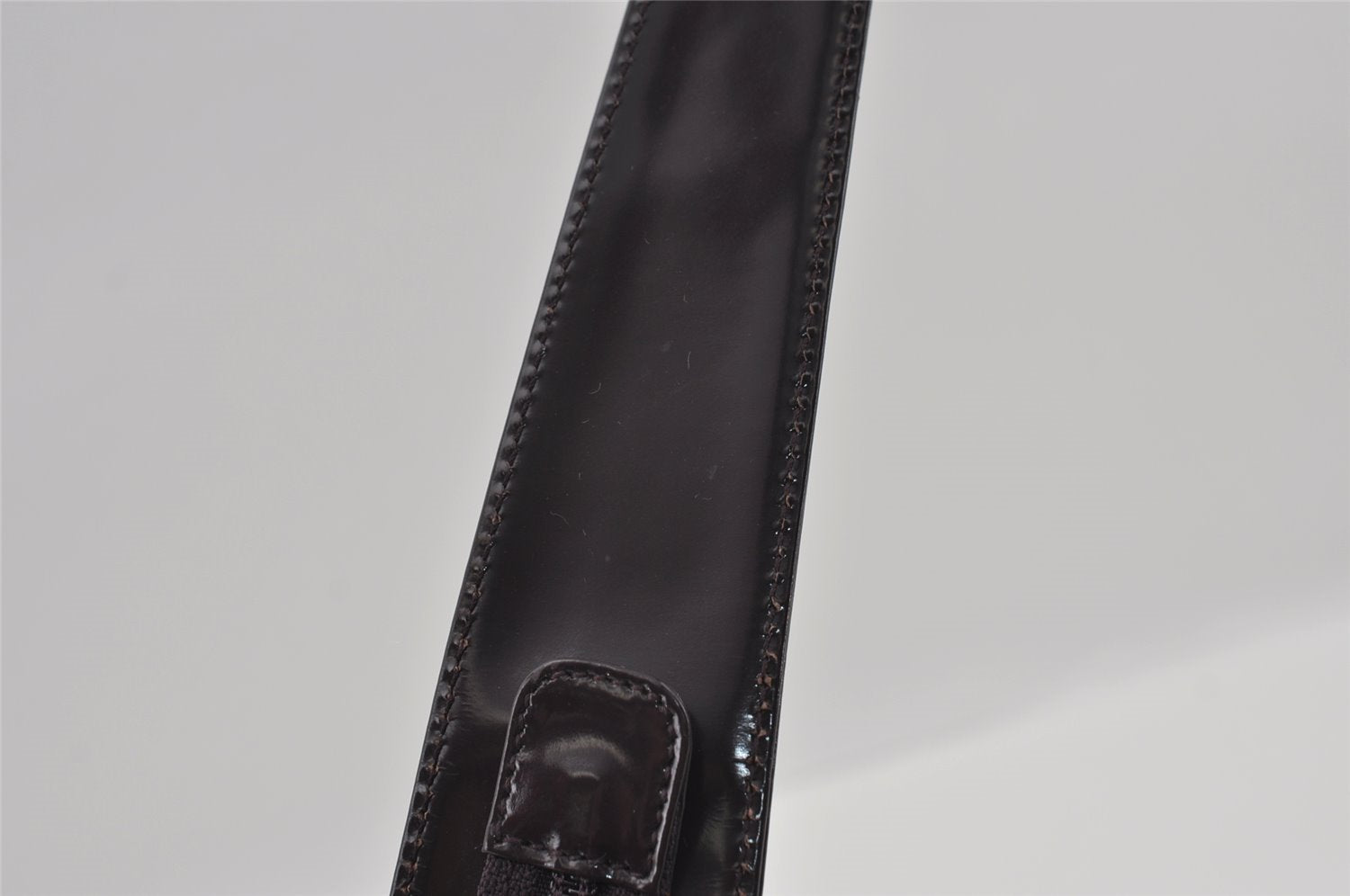 Authentic GUCCI Interlocking G Shoulder Bag Purse Enamel Dark Purple Junk 2057I