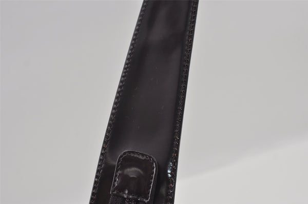 Authentic GUCCI Interlocking G Shoulder Bag Purse Enamel Dark Purple Junk 2057I