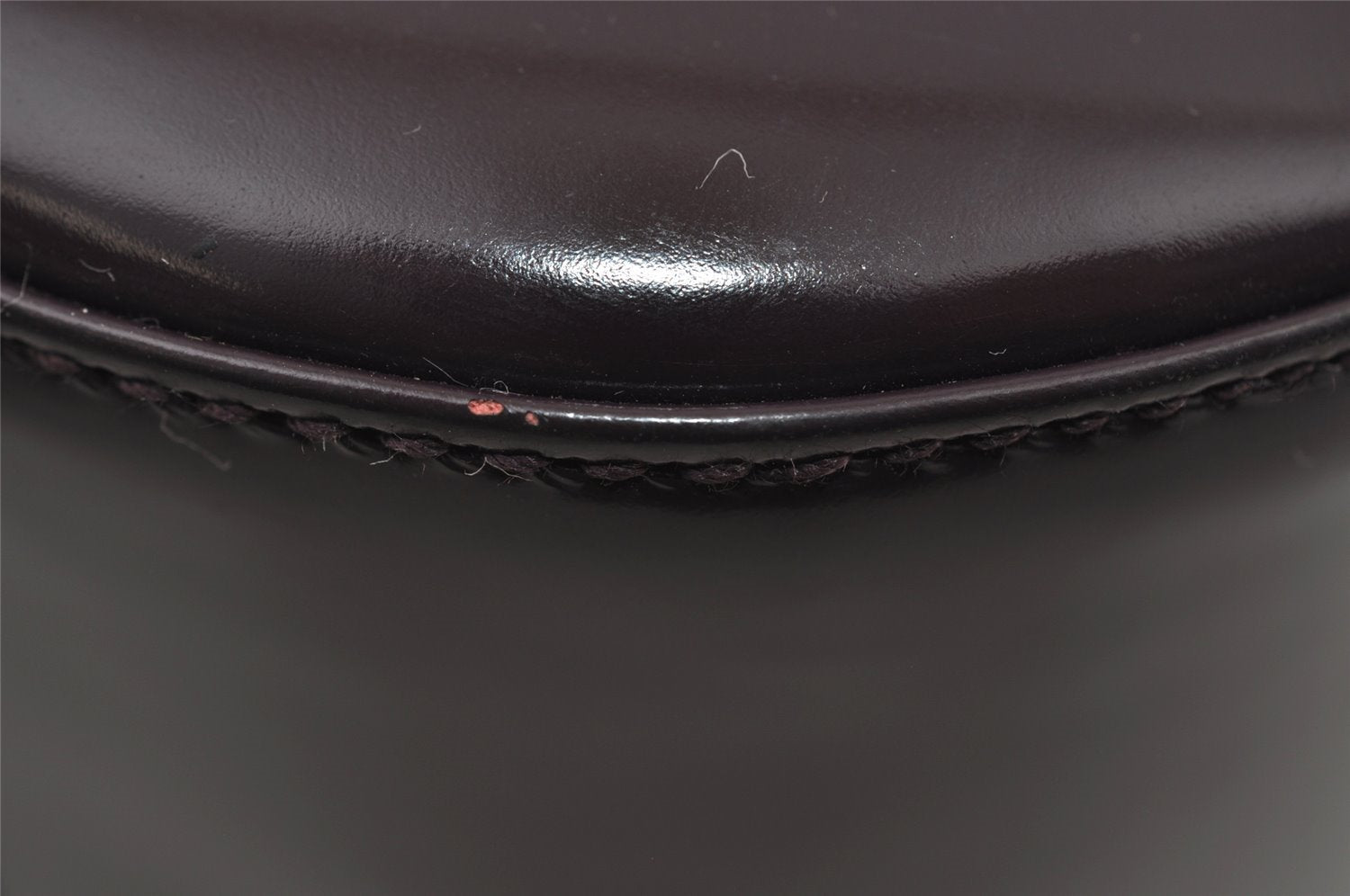 Authentic GUCCI Interlocking G Shoulder Bag Purse Enamel Dark Purple Junk 2057I