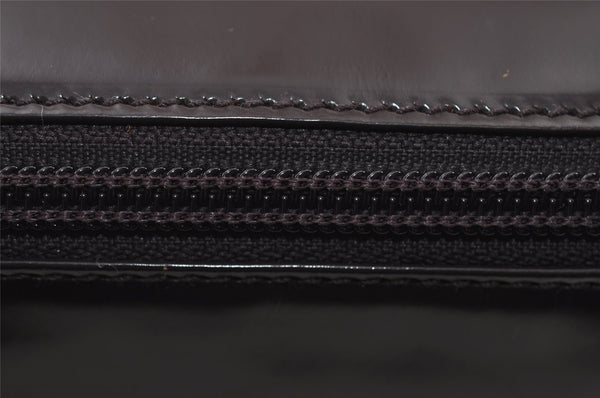 Authentic GUCCI Interlocking G Shoulder Bag Purse Enamel Dark Purple Junk 2057I