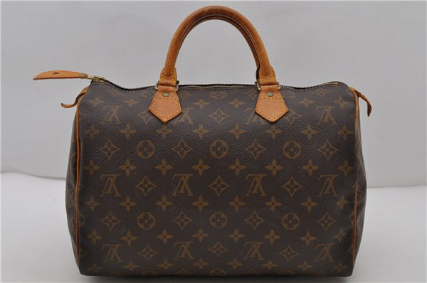 Authentic Louis Vuitton Monogram Speedy 30 Hand Bag M41526 LV 2058D