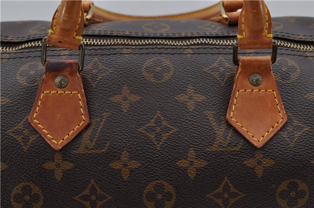 Authentic Louis Vuitton Monogram Speedy 30 Hand Bag M41526 LV 2058D