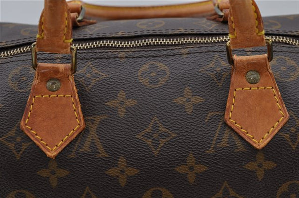 Authentic Louis Vuitton Monogram Speedy 30 Hand Bag M41526 LV 2058D