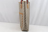 Authentic GUCCI Web Sherry Line GG Plus Tote Bag GG PVC Leather Brown 2058I