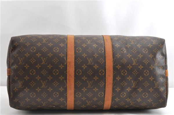 Authentic Louis Vuitton Monogram Keepall Bandouliere 55 M41414 Boston Bag 2059G