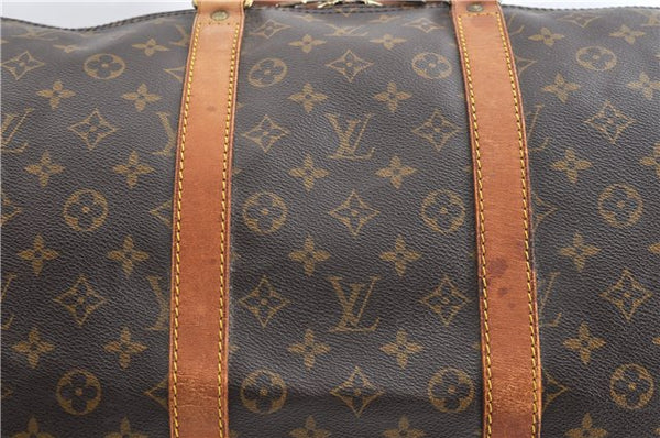 Authentic Louis Vuitton Monogram Keepall Bandouliere 55 M41414 Boston Bag 2059G