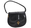 Authentic GUCCI Vintage Shoulder Cross Body Bag Purse Leather Black 2059I