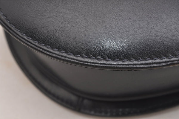 Authentic GUCCI Vintage Shoulder Cross Body Bag Purse Leather Black 2059I