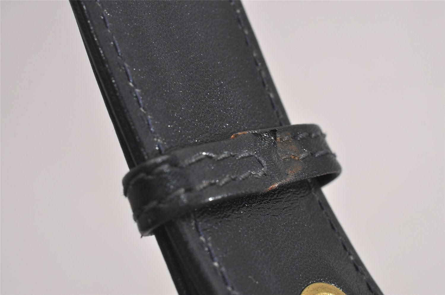 Authentic GUCCI Vintage Shoulder Cross Body Bag Purse Leather Black 2059I