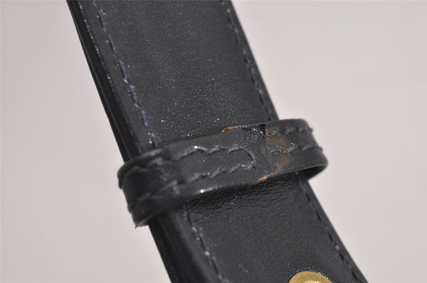 Authentic GUCCI Vintage Shoulder Cross Body Bag Purse Leather Black 2059I