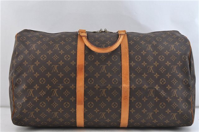 Authentic Louis Vuitton Monogram Keepall 60 Boston Bag M41422 LV 2062D