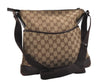 Authentic GUCCI Shoulder Cross Body Bag GG Canvas Leather 145857 Brown 2062G