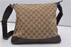 Authentic GUCCI Shoulder Cross Body Bag GG Canvas Leather 145857 Brown 2062G