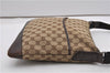 Authentic GUCCI Shoulder Cross Body Bag GG Canvas Leather 145857 Brown 2062G
