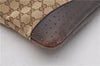 Authentic GUCCI Shoulder Cross Body Bag GG Canvas Leather 145857 Brown 2062G