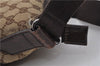 Authentic GUCCI Shoulder Cross Body Bag GG Canvas Leather 145857 Brown 2062G