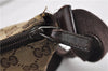 Authentic GUCCI Shoulder Cross Body Bag GG Canvas Leather 145857 Brown 2062G
