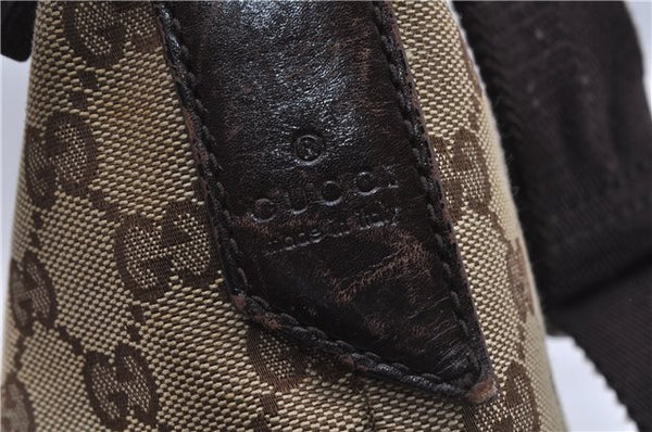Authentic GUCCI Shoulder Cross Body Bag GG Canvas Leather 145857 Brown 2062G