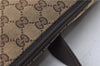 Authentic GUCCI Shoulder Cross Body Bag GG Canvas Leather 145857 Brown 2062G