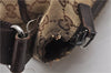 Authentic GUCCI Shoulder Cross Body Bag GG Canvas Leather 145857 Brown 2062G