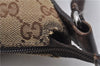 Authentic GUCCI Shoulder Cross Body Bag GG Canvas Leather 145857 Brown 2062G