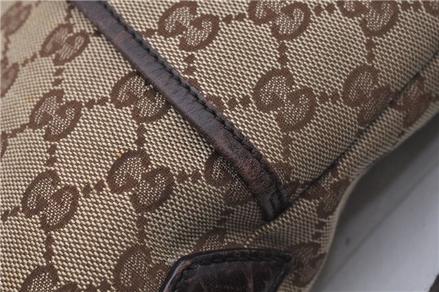 Authentic GUCCI Shoulder Cross Body Bag GG Canvas Leather 145857 Brown 2062G