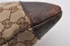 Authentic GUCCI Shoulder Cross Body Bag GG Canvas Leather 145857 Brown 2062G