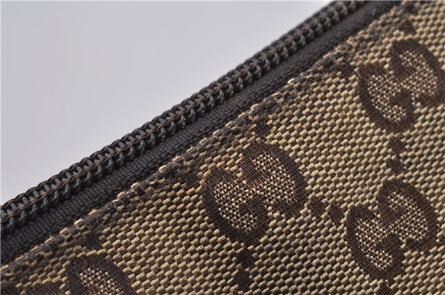 Authentic GUCCI Shoulder Cross Body Bag GG Canvas Leather 145857 Brown 2062G