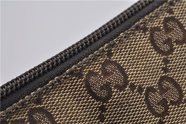 Authentic GUCCI Shoulder Cross Body Bag GG Canvas Leather 145857 Brown 2062G