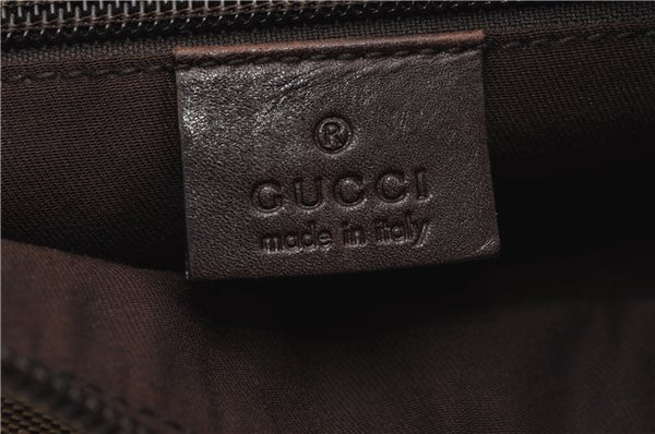 Authentic GUCCI Shoulder Cross Body Bag GG Canvas Leather 145857 Brown 2062G