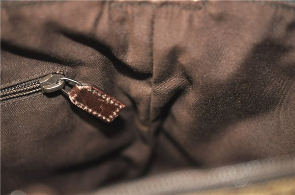 Authentic GUCCI Shoulder Cross Body Bag GG Canvas Leather 145857 Brown 2062G