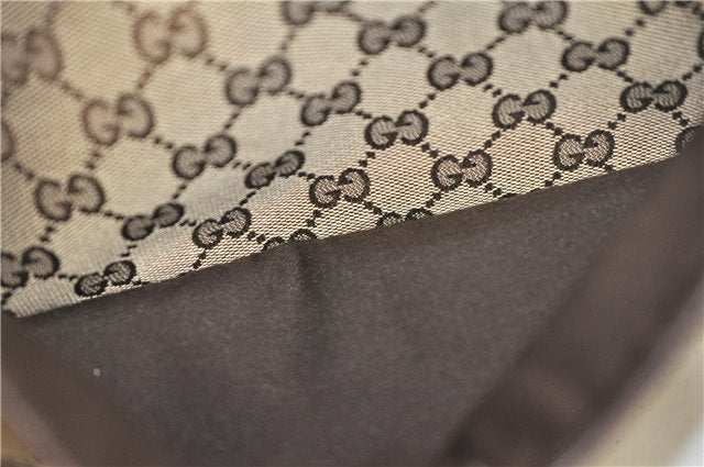 Authentic GUCCI Shoulder Cross Body Bag GG Canvas Leather 145857 Brown 2062G