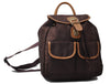 Authentic MCM Visetos Nylon Leather Vintage Backpack Brown 2063D