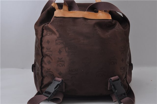 Authentic MCM Visetos Nylon Leather Vintage Backpack Brown 2063D