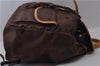 Authentic MCM Visetos Nylon Leather Vintage Backpack Brown 2063D