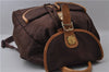 Authentic MCM Visetos Nylon Leather Vintage Backpack Brown 2063D