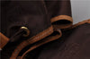 Authentic MCM Visetos Nylon Leather Vintage Backpack Brown 2063D