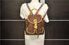 Authentic MCM Visetos Nylon Leather Vintage Backpack Brown 2063D