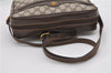 Authentic GUCCI Web Sherry Line Shoulder Bag GG PVC Leather Brown Junk 2063G