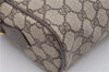 Authentic GUCCI Web Sherry Line Shoulder Bag GG PVC Leather Brown Junk 2063G