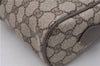 Authentic GUCCI Web Sherry Line Shoulder Bag GG PVC Leather Brown Junk 2063G