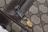 Authentic GUCCI Web Sherry Line Shoulder Bag GG PVC Leather Brown Junk 2063G