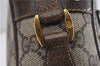 Authentic GUCCI Web Sherry Line Shoulder Bag GG PVC Leather Brown Junk 2063G