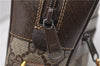 Authentic GUCCI Web Sherry Line Shoulder Bag GG PVC Leather Brown Junk 2063G