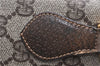 Authentic GUCCI Web Sherry Line Shoulder Bag GG PVC Leather Brown Junk 2063G